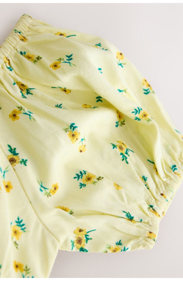 NEXT Kids' Floral Puff Sleeve Sundress, Alternate, color, Yellow