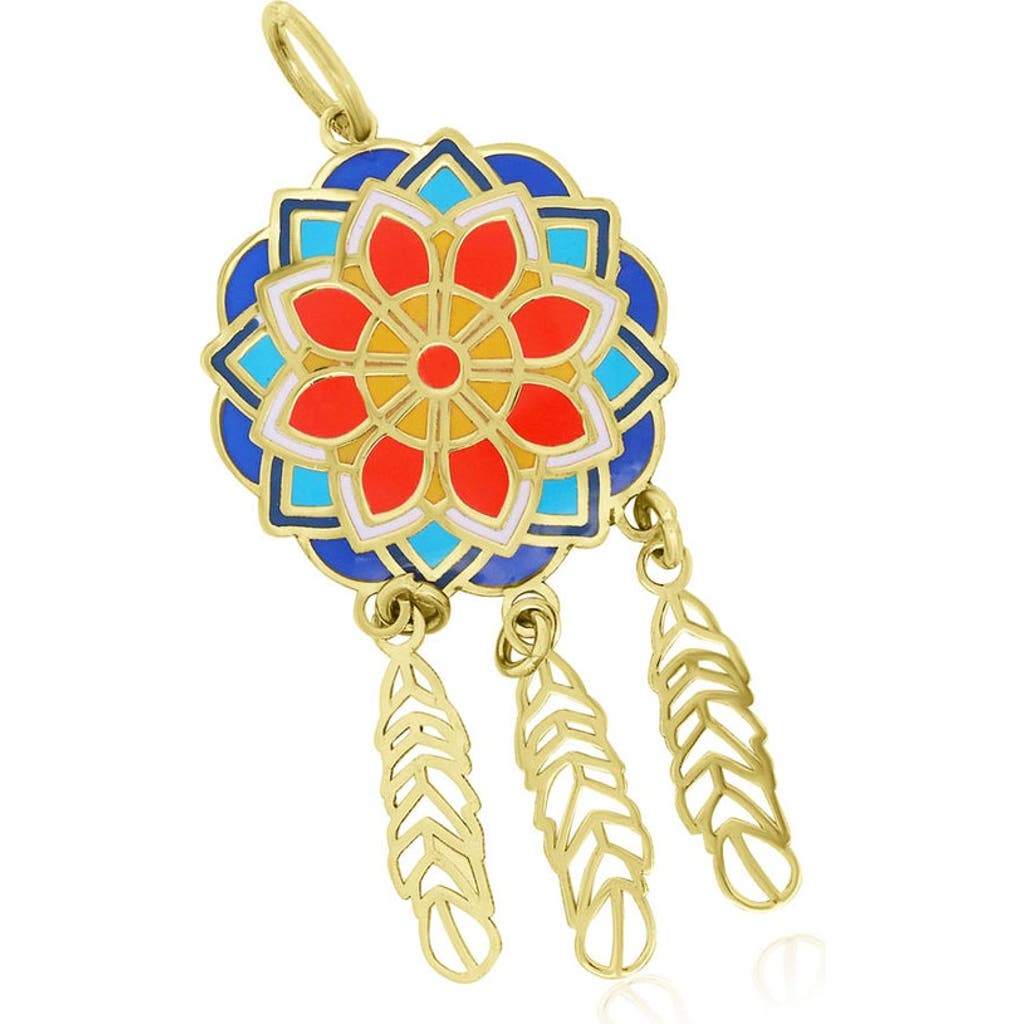 The Lovery Fine Jewelry Enamel Dream Catcher Charm In Multi