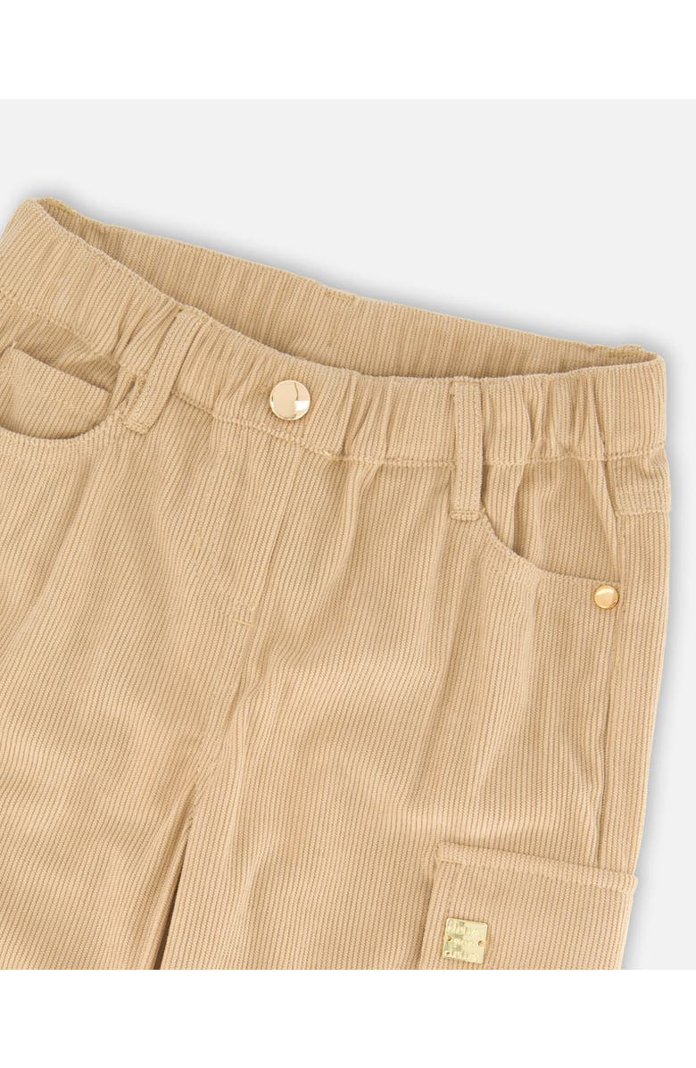 Deux par Deux Parachute Corduroy Pants with Cargo Pockets, Alternate, color, Light Pecan Brown