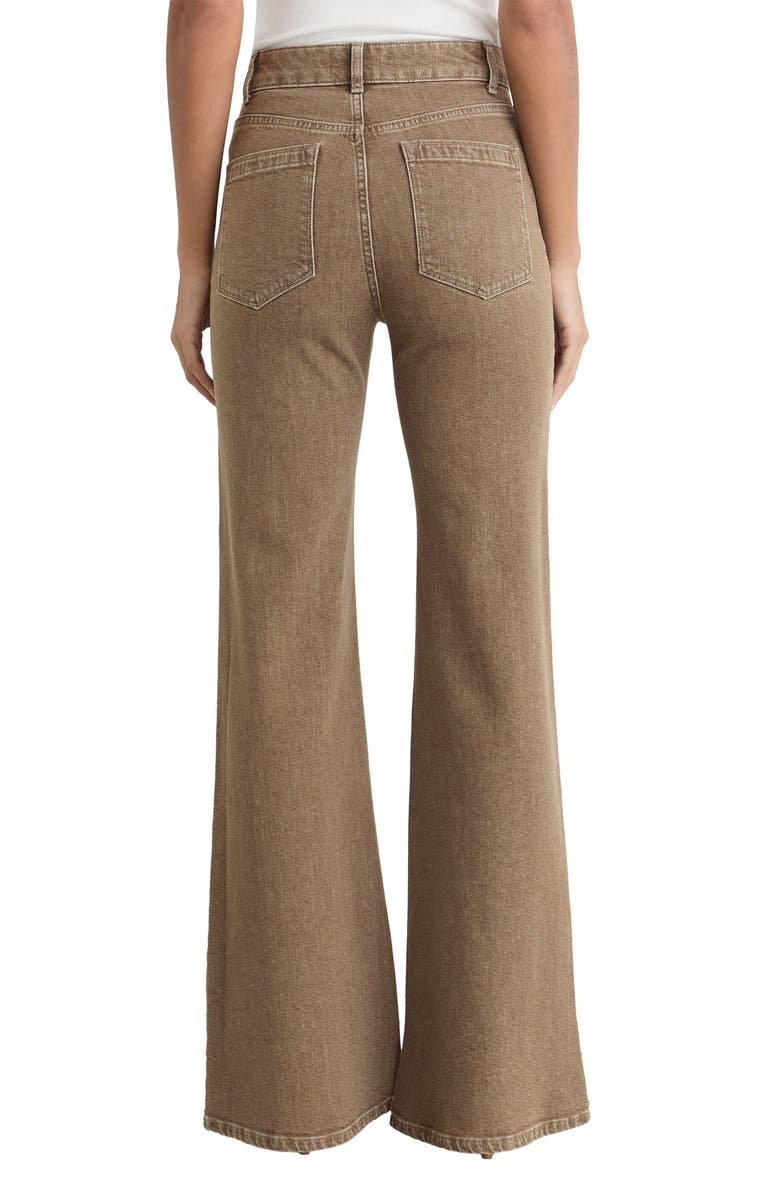 Reiss Cali Flare Jeans, Alternate, color, Light Brown