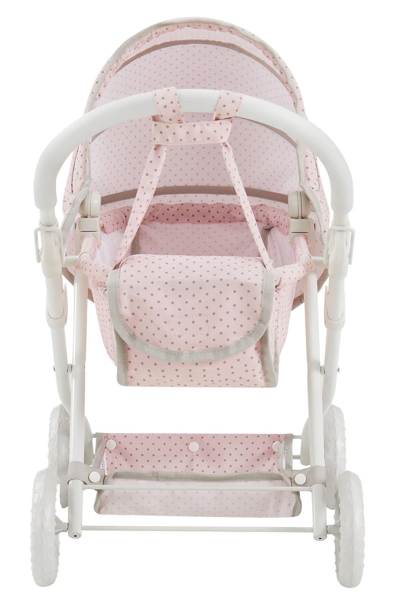 Teamson Kids Olivia's Little World Polka Dot Princess Convertible Baby Doll Stroller, Alternate, color, Multi Color