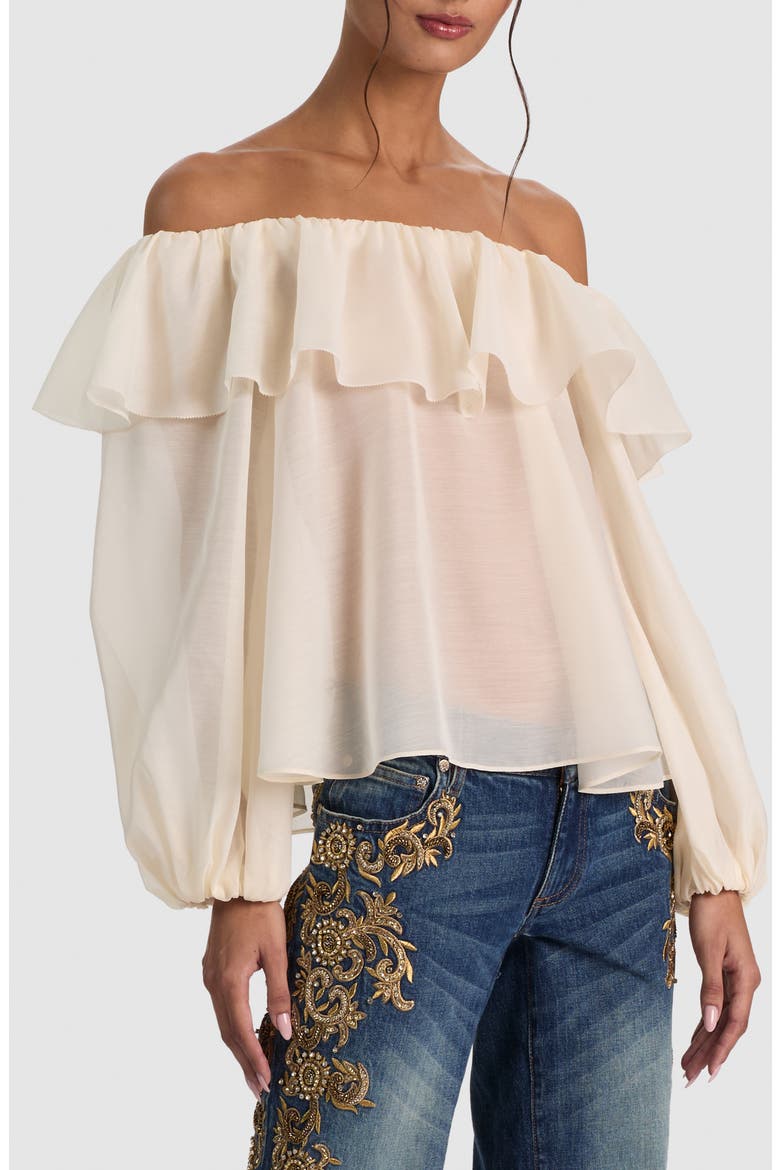 Alta Off the Shoulder Top, Alternate, color, CHINO