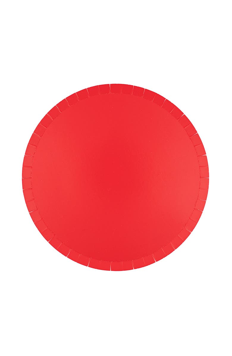 Jollity & Co Solid Color Dinner Plates, Main, color, Cherry