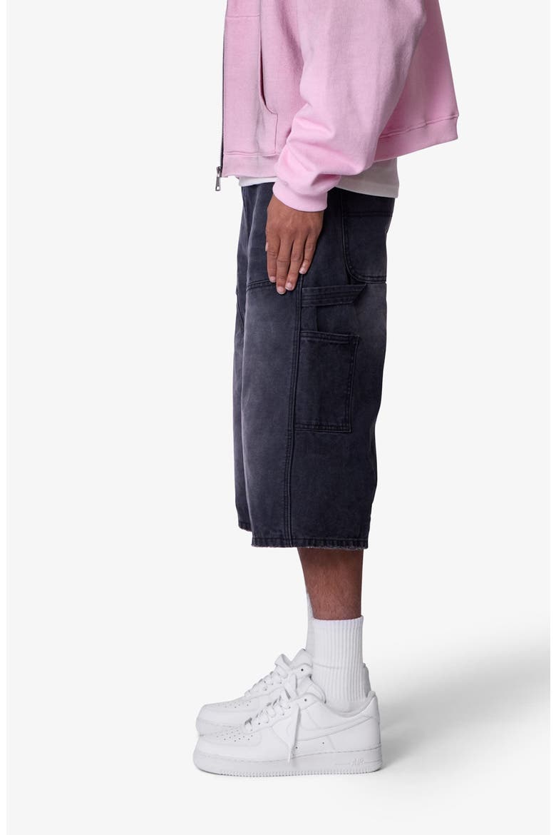 Ultra Baggy Denim Carpenter Shorts, Alternate, color, WASHED BLACK