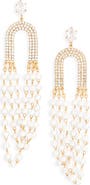 Tasha Crystal & Imitation Pearl Drop Earrings