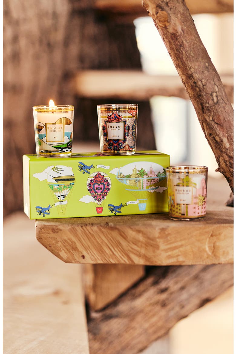 Rio-Mexico-Miami Travel Candle Trio, Alternate, color, MULTICOLOR