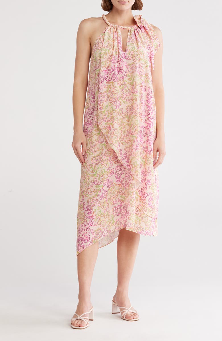 Joie Hayes Asymmetric Silk Dress, Main, color,