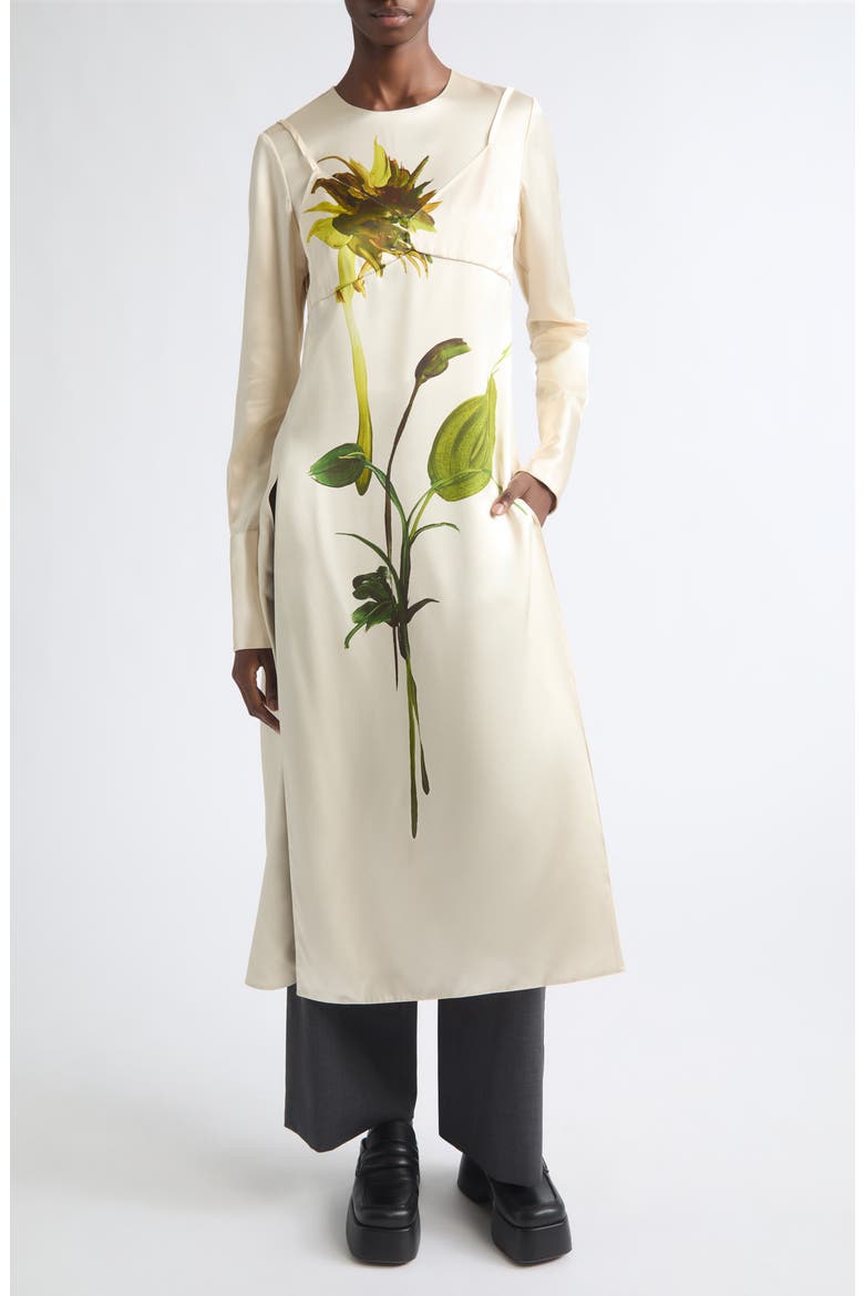 Deconstructed Silk Tunic, Main, color, IVORY MULTI