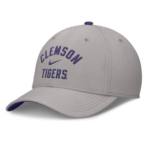 Men's Nike Gray Clemson Tigers Rise Prep Performance Flex Hat
