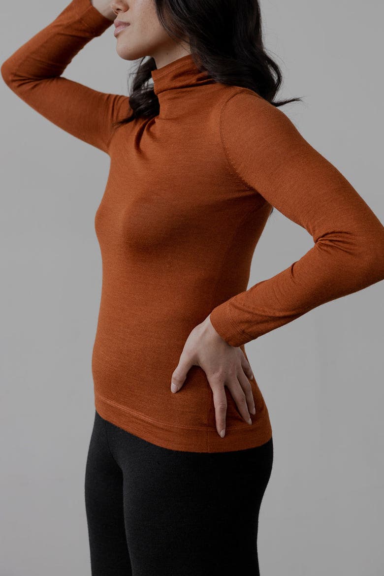 T Neck Pullover, Alternate, color, RUST