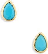 ARGENTO VIVO Turquoise Teardrop Stud Earrings