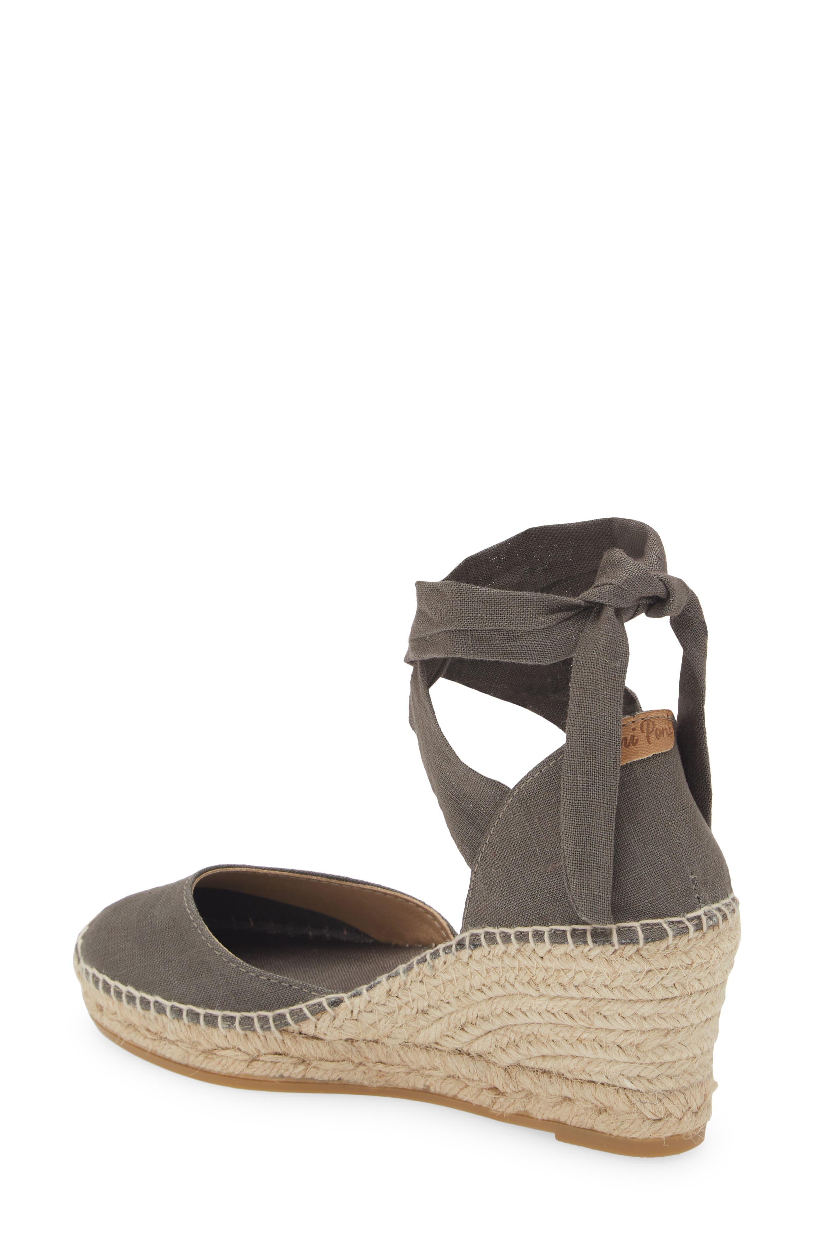 Julia Wraparound Espadrille Wedge, Alternate, color, CAQUI KHAKI