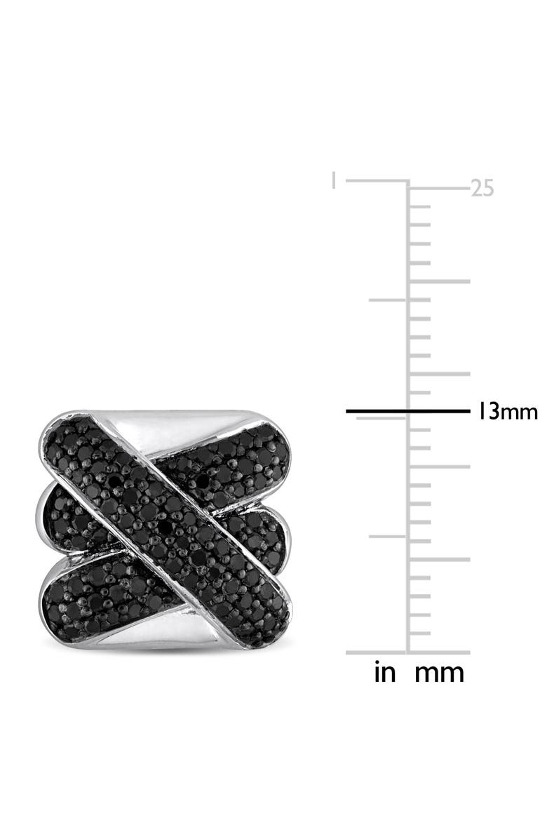 Julianna B. Black Diamond Square Crossover Cufflinks, Main, color, Black Diamond