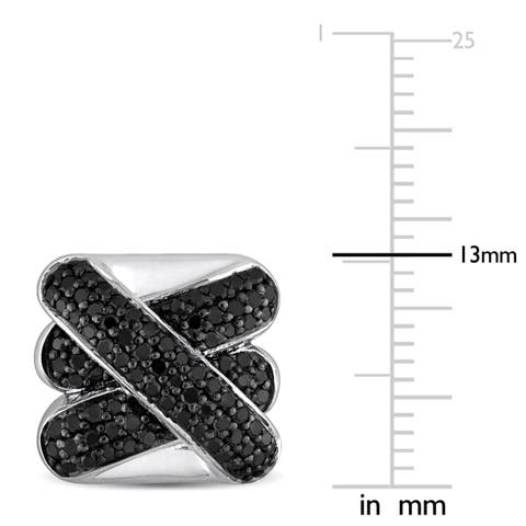 Black Diamond Square Crossover Cufflinks