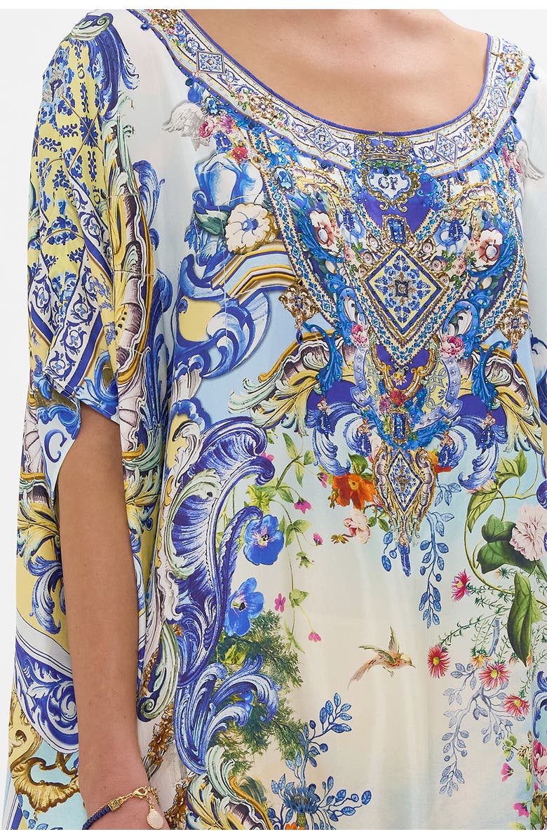 Camilla Round Neck Kaftan Wall To Wall Wonders, Alternate, color, 