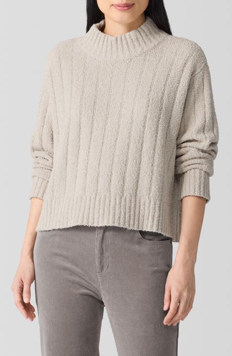 NWT Caslon store Textured Mock Neck Sweater Ivory