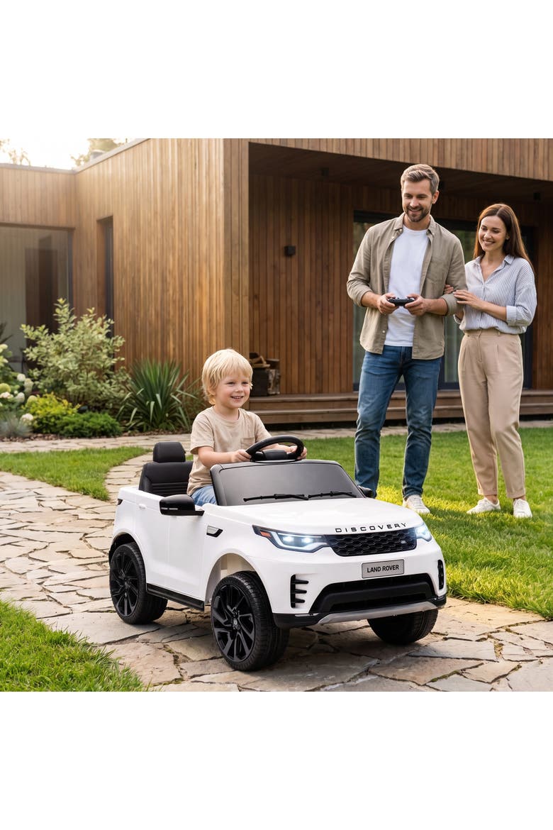 12V Electric Car for Kids, Licensed Land Rover Ride on Car with Parent Remote, Soft Start, 3 Speeds, 4 Wheel, Alternate, color, White
