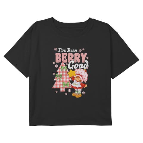 Girls' Retro Christmas Berry Good Cropped T-shirt