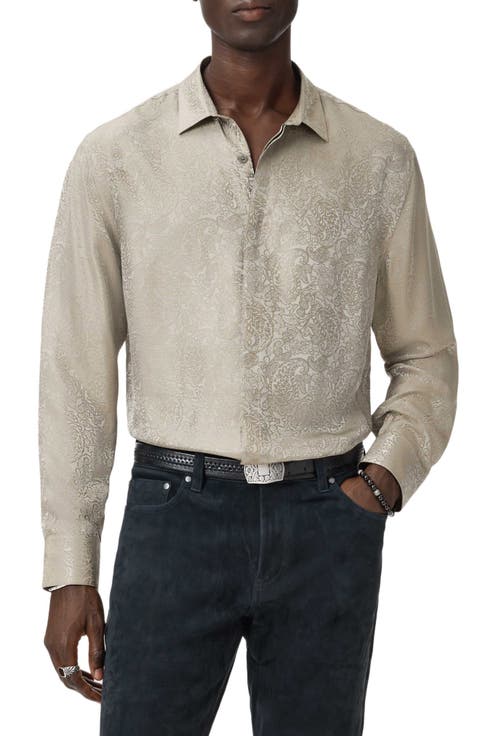 Vito Paisley Jacquard Button-Up Shirt