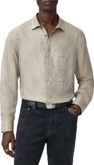 John Varvatos Vito Paisley Jacquard Button-Up Shirt