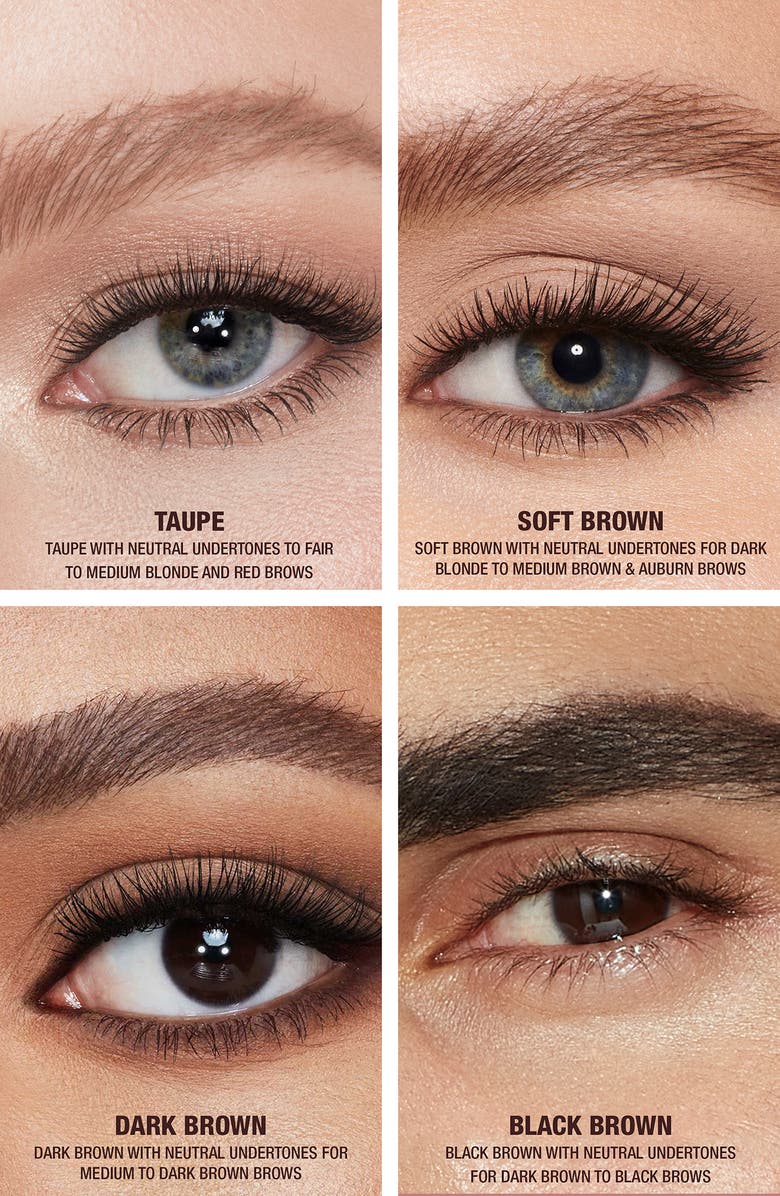 Charlotte Tilbury Legendary Brows Micro-Precision Tinted Brow Gel, Alternate, color, Dark Brown