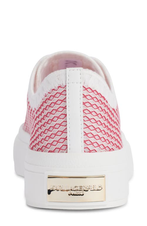 Karl Lagerfeld Giddeon Low Top Sneaker In Teaberry