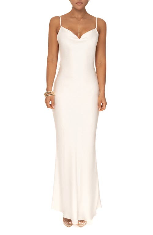 Jluxlabel Down The Aisle Open Back Satin Gown In White