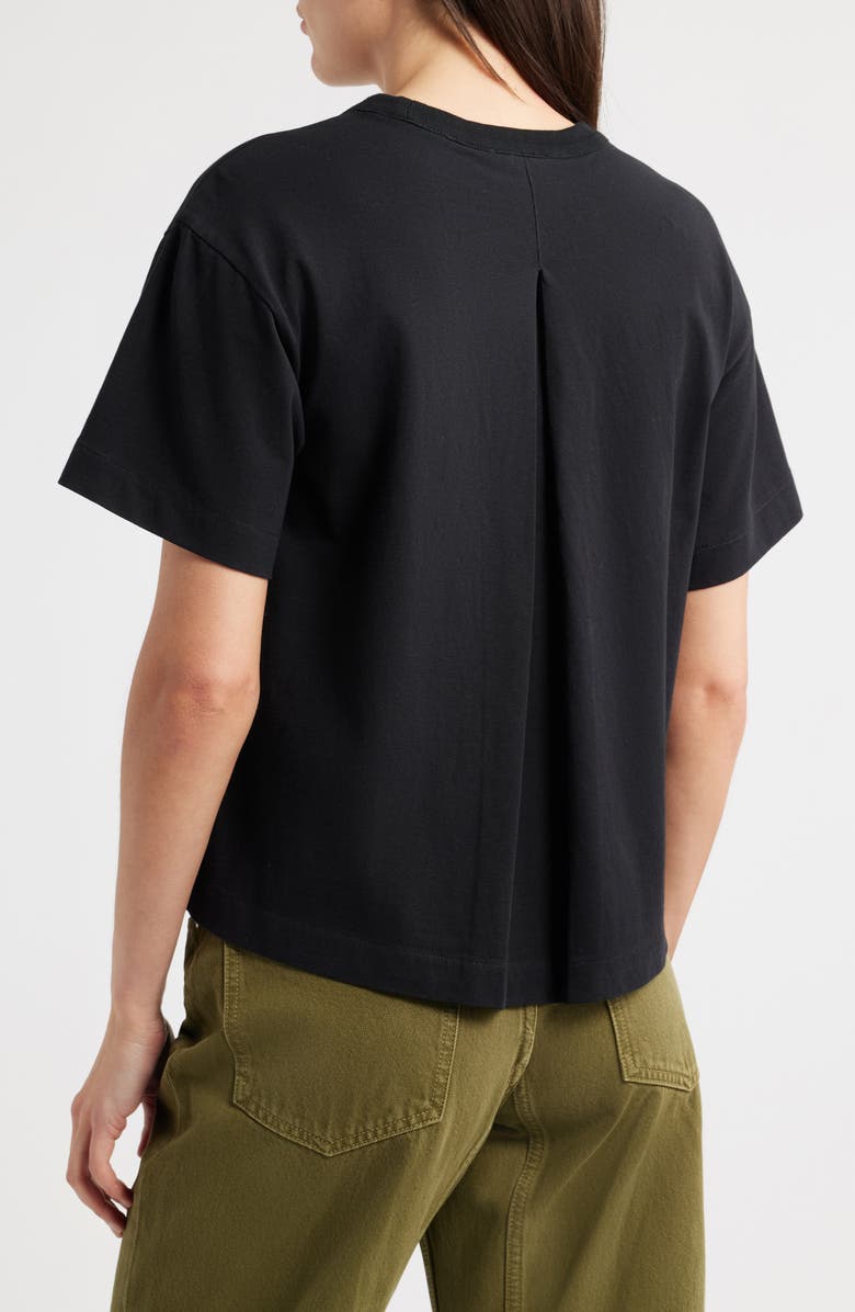 Madewell Back Pleat Classic T-Shirt, Alternate, color, Jet Black