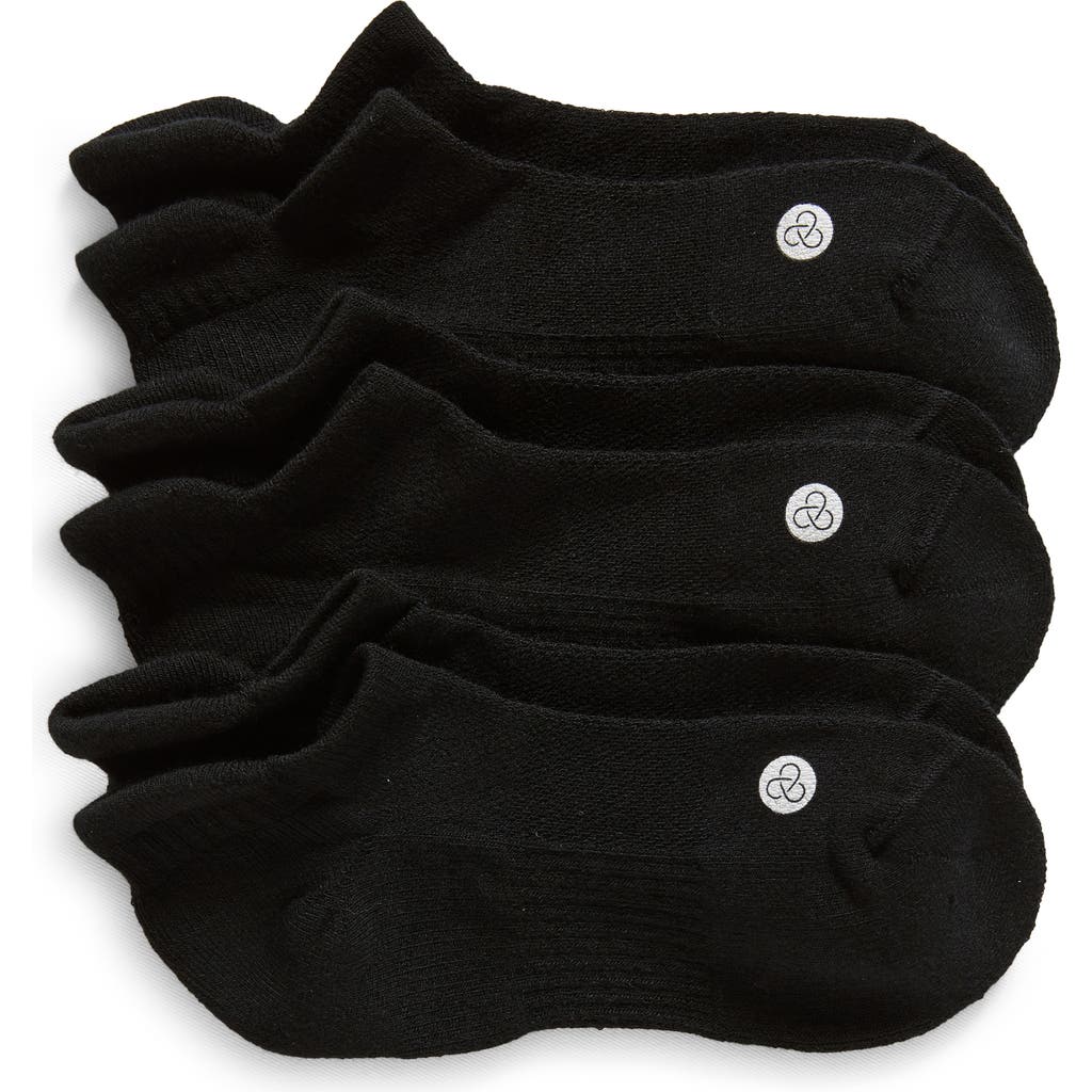 Zella 3-Pack Tab Ankle Socks in Black  product