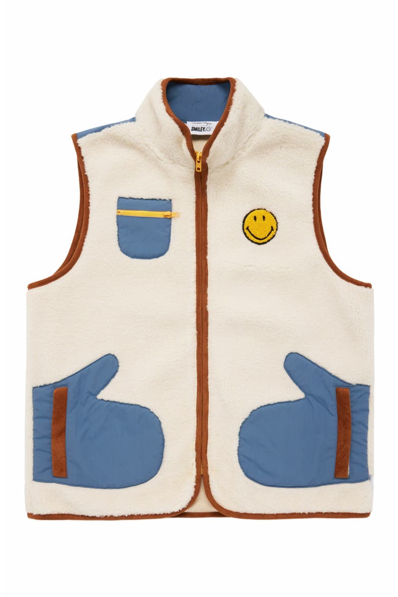 Smiley Mitten Vest, Main, color, NATURAL