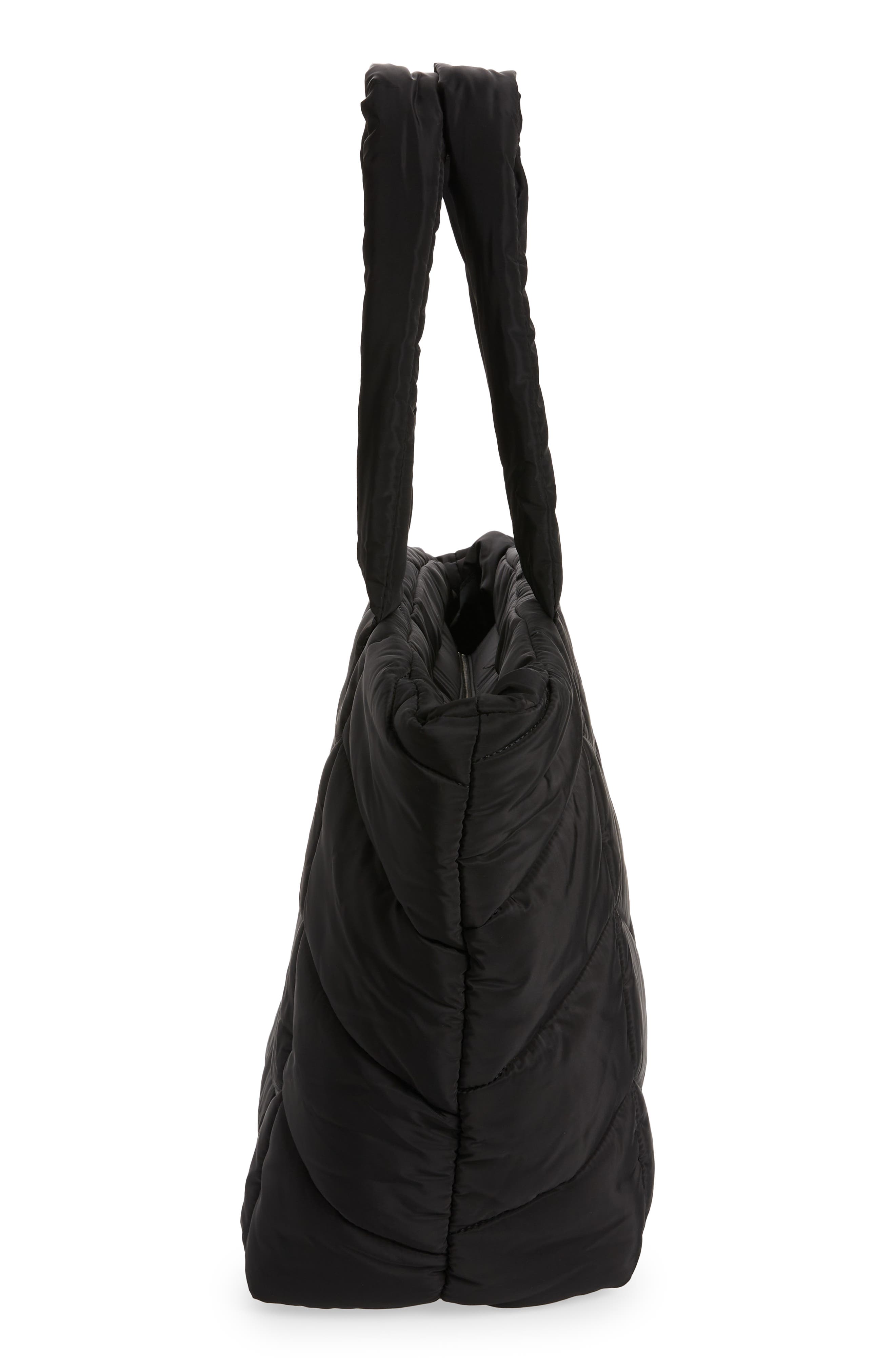 Topshop Chevron Quilted Tote Bag, Alternate, color, 