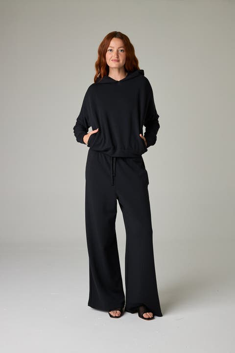 Baikal Eco-Luxe Fleece Dolman Crop Hoodie - Cloud-Soft Comfort