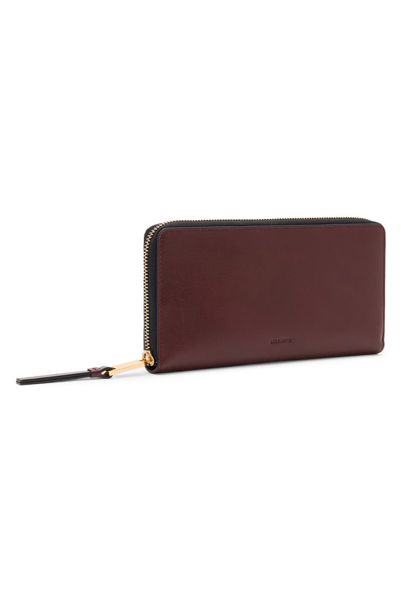 Leather Travel Wallet, Alternate, color, DARK RED