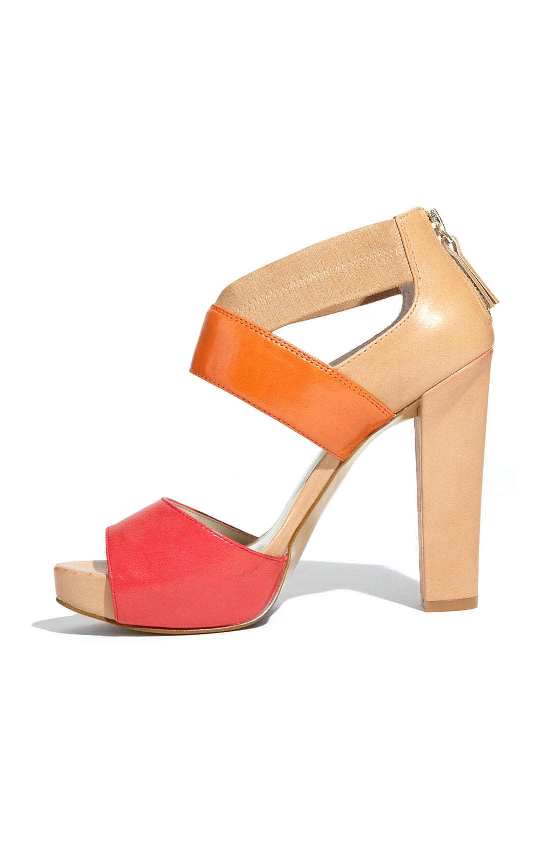 'Stylin' Sandal, Alternate, color, PINK/ ORANGE