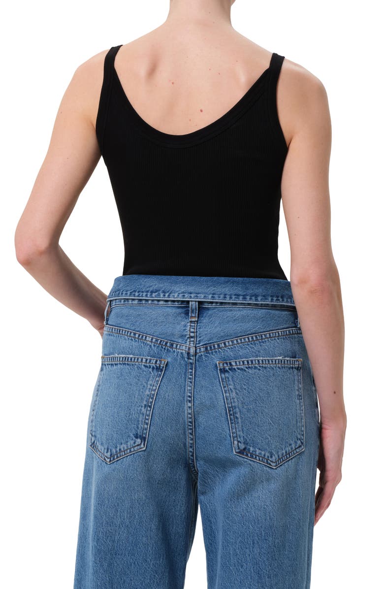 AGOLDE Jordan V-Neck Tank, Alternate, color, Black