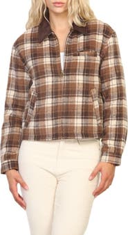 Stoosh Plaid Cotton Blend Barn Jacket