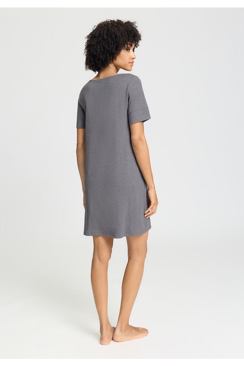 Natural Elegance Soft Round Neck Nightgown, Alternate, color, Stone Melange