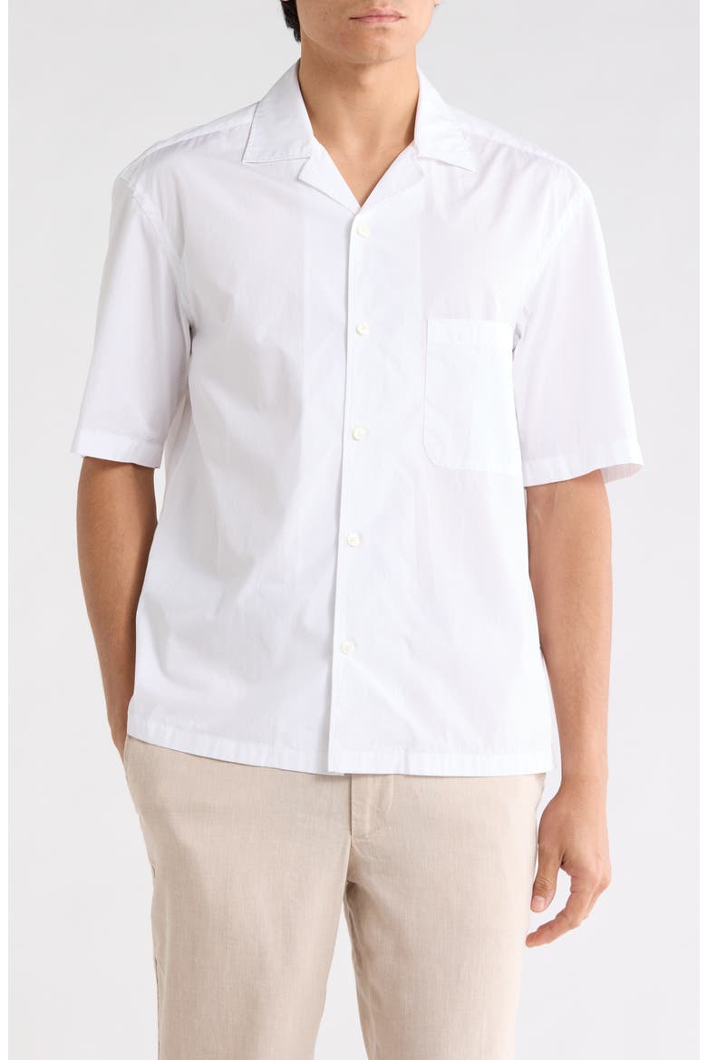 Lars Short Sleeve Button-Up Shirt, Main, color, WHITE