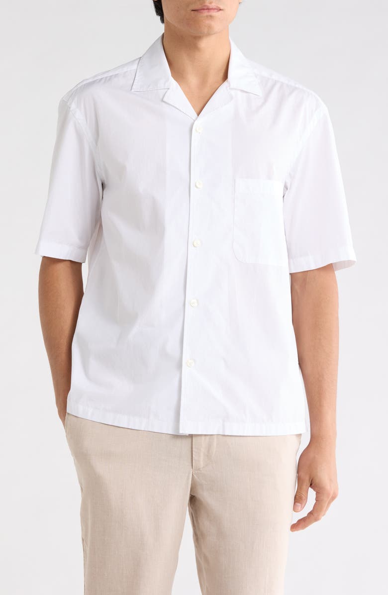 BOSS Lars Short Sleeve Button-Up Shirt, Main, color, White