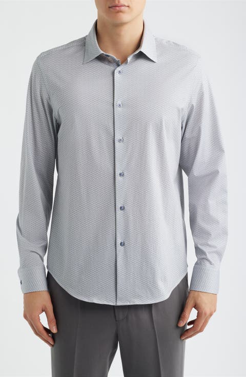 James OoohCotton® Geo Print Button-Up Shirt