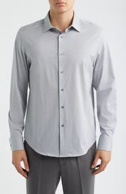 Bugatchi James OoohCotton® Geo Print Button-Up Shirt
