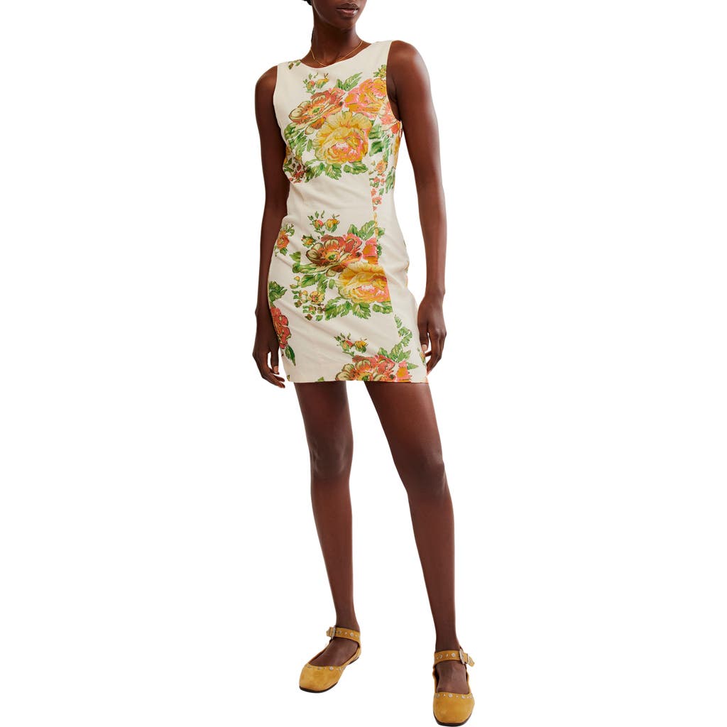 FREE PEOPLE FREE PEOPLE MAYBERRY COTTON & LINEN BLEND MINIDRESS