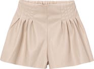 Mayoral Pleated Faux Leather Shorts