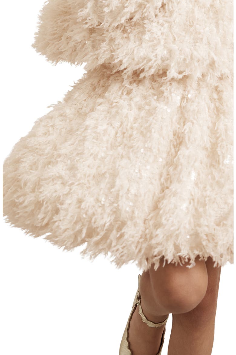 Kids' Roxy Sequin Fringe Skirt, Alternate, color, IVORY