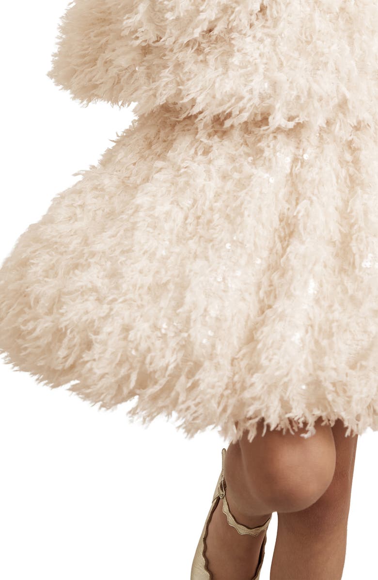 Reiss Kids' Roxy Sequin Fringe Sweater, Alternate, color, Ivory