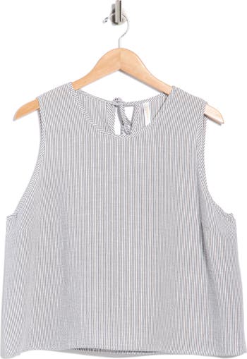 Renee C Stripe Sleeveless Cotton Top | Nordstromrack