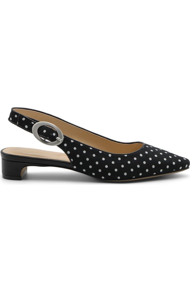 Adrienne Vittadini Papina 2 Pointed Toe Slingback Pump, Alternate, color, White Black Dot
