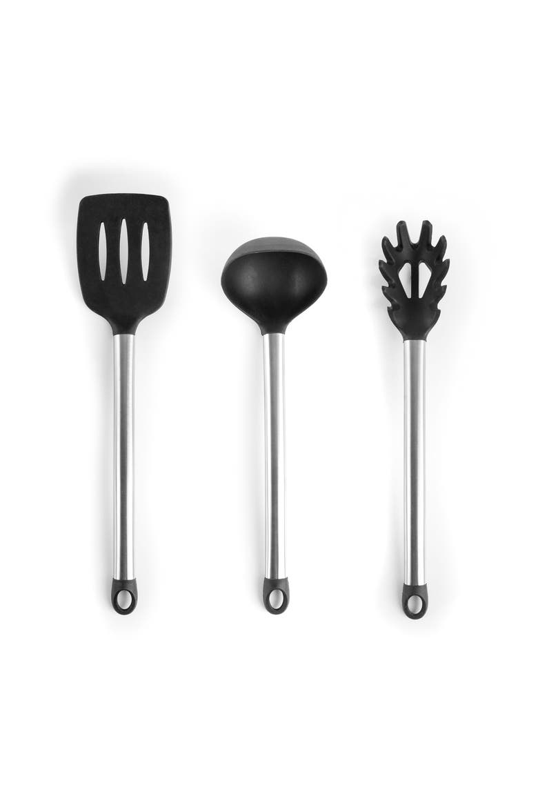 Silicone and Stainless Steel Cooking Utensils, Set of 14, Alternate, color, Gray