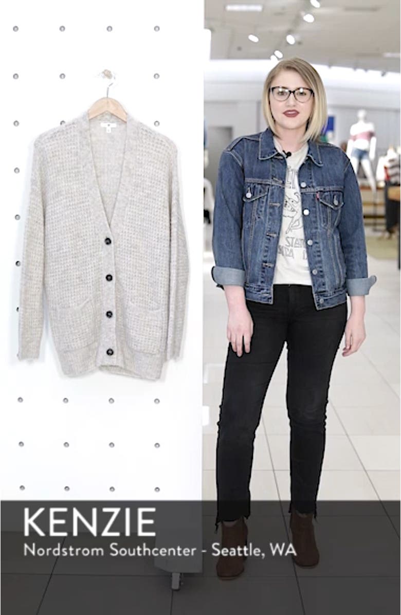 Oversized Waffle Stitch Cardigan, sales video thumbnail
