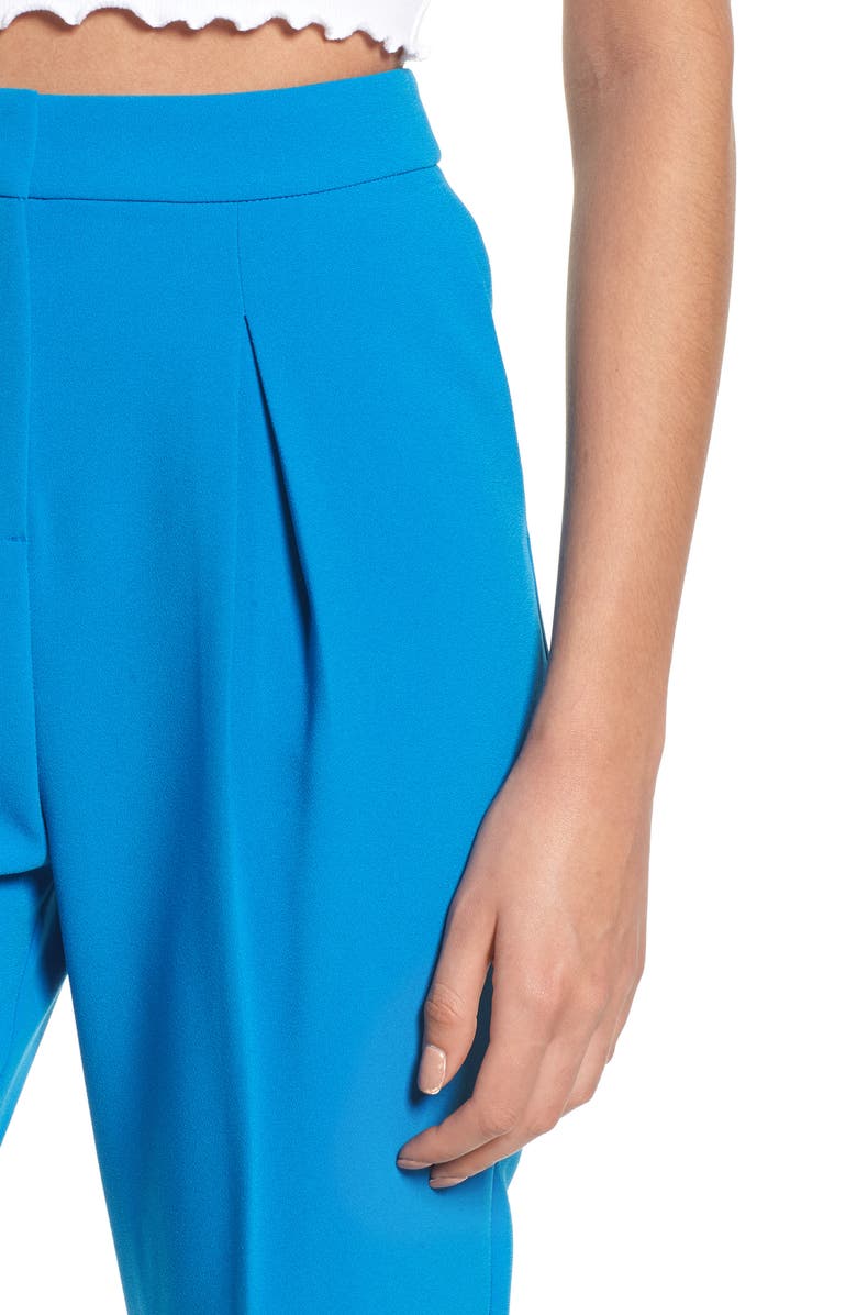 Topshop Clara Peg Belted Trousers, Alternate, color,
